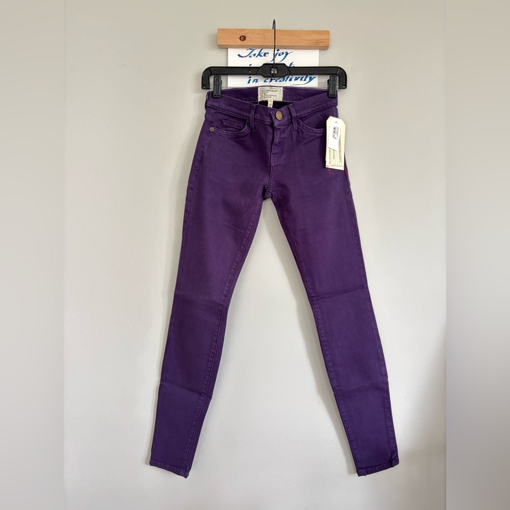 NWT Current Elliott Ankle Skinny Jeans In Eggplant  26